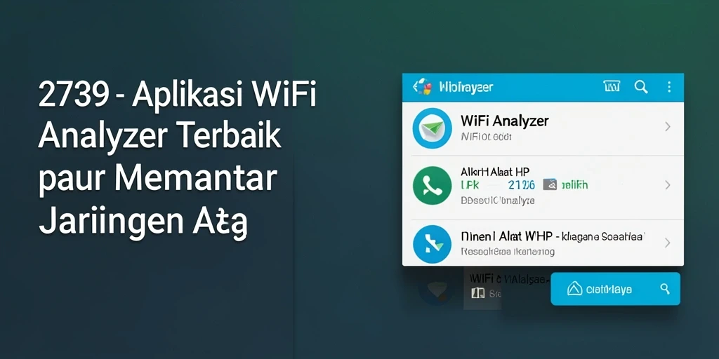 Antarmuka aplikasi 2739 yang jelas dan informatif untuk WiFi Analyzer.