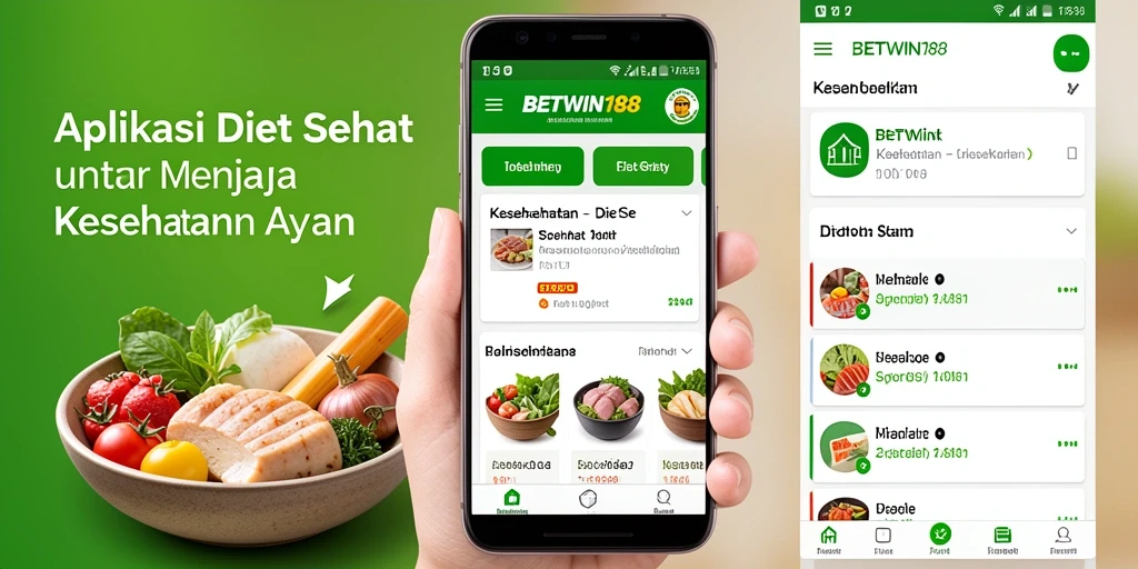 Antarmuka aplikasi Diet Sehat BETWIN188 yang mudah digunakan.