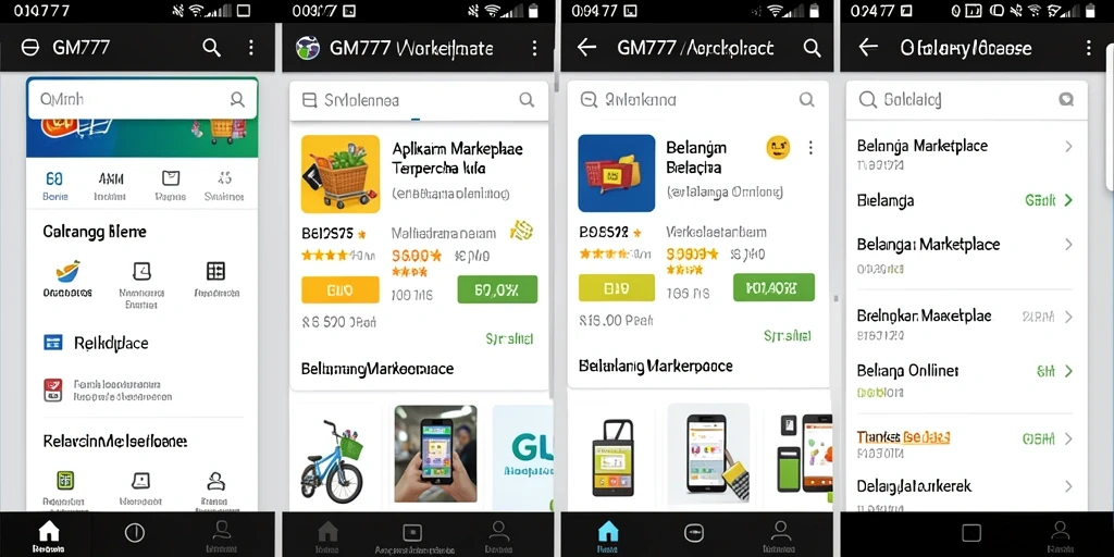 Antarmuka GM777 yang user-friendly untuk belanja online.