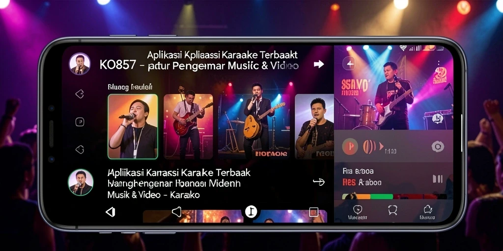 Antarmuka KO857 yang menarik dan mudah digunakan untuk karaoke.