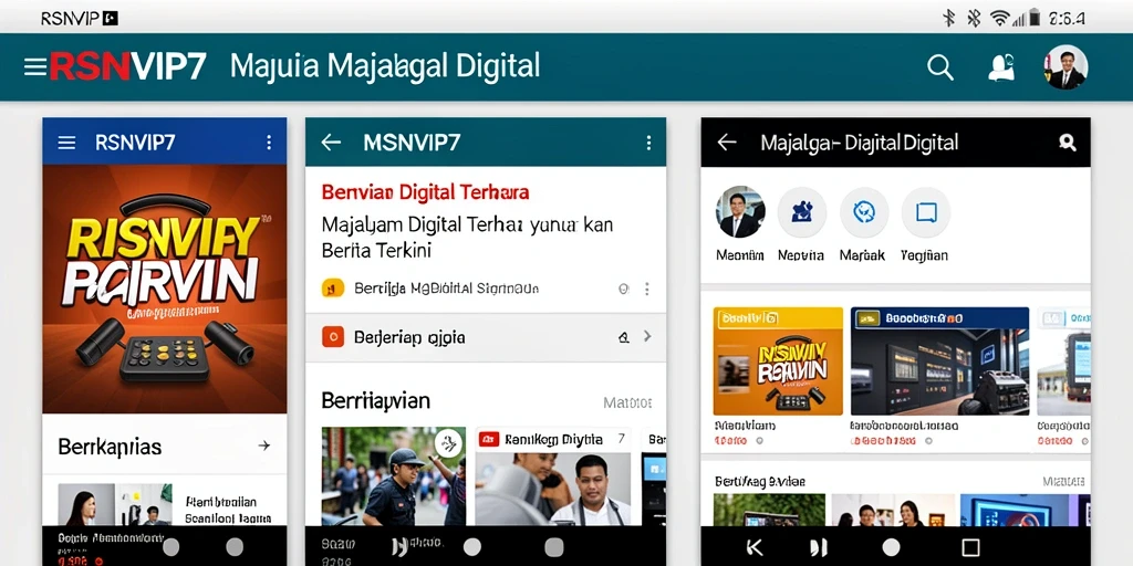 Tampilan antarmuka utama dari aplikasi Majalah Digital RSNVIP7.