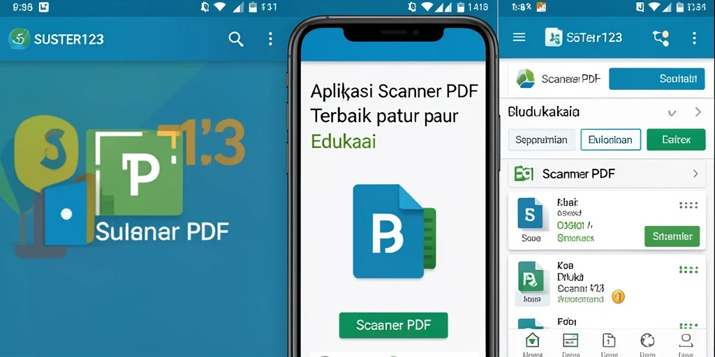 Antarmuka SUSTER123 untuk scanner PDF yang sederhana dan efektif.