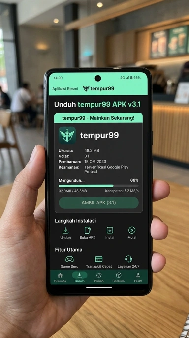Tampilan halaman APK tempur99